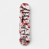 血の（ばちゃばちゃ）跳ねるの無感動 スケートボード (正面)