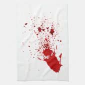 血の（ばちゃばちゃ）跳ねる1 キッチンタオル (縦)