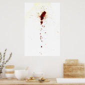 血の(ばちゃばちゃ)跳ねる ポスター (キッチン)