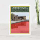 血のAB否定的でおもしろいな過ぎ越しの祝いカードのペスト カード (正面)