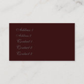 血はゴシック様式デザイン-上がりました 名刺 (裏面)