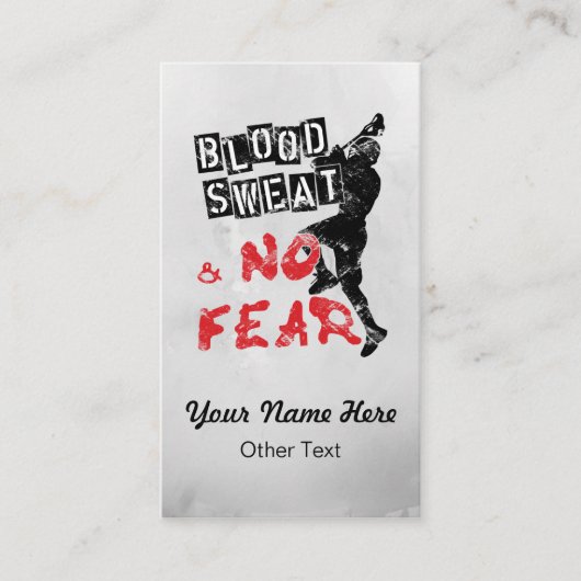 血は恐れのラクロスのカスタムな名刺を発汗させませんでした 名刺 (正面)