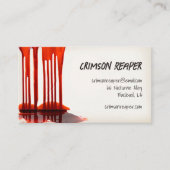 血は恐怖を漂わせる 名刺 (正面)