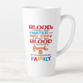 血は水より厚いがメープルシロップは カフェラテマグ (右)