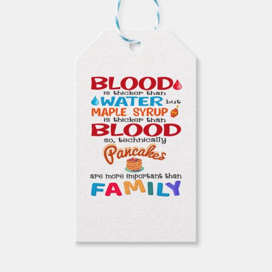血は水より厚いがメープルシロップは ギフトタグ (正面)