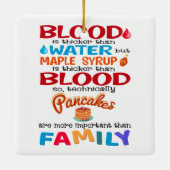 血は水より厚いがメープルシロップは セラミックオーナメント (裏面)