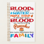 血は水より厚いがメープルシロップは プランナー手帳 (正面)