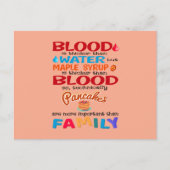 血は水より厚いがメープルシロップは ポストカード (正面)