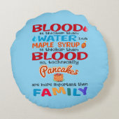 血は水より厚いがメープルシロップは ラウンドクッション (裏面)
