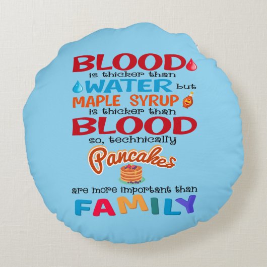 血は水より厚いがメープルシロップは ラウンドクッション (裏面)