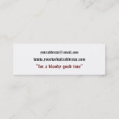 血は細い名刺をはね飛ばしました スキニー名刺 (裏面)