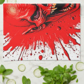 血への欲望:復讐の吸血鬼 キッチンタオル (折り畳み)