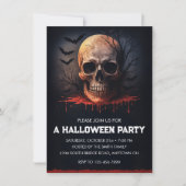 血まみれのドクロ ハロウィンパーティー 招待状 (正面)