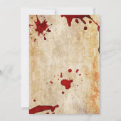 血まみれのヴァンパイア ハロウィンパーティーの招待状 招待状 (裏面)