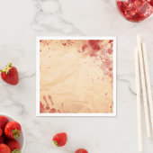 血まみれのヴィンテージ紙 ハロウィン ゴシックパーティー スタンダードカクテルナプキン (インサイチュ)