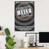 血まみれの人形と靴下 ポスター (ホームオフィス)