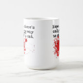 血まみれの猫の面白いマグカップ コーヒーマグカップ (中央)