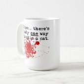 血まみれの猫の面白いマグカップ コーヒーマグカップ (正面左)