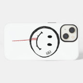 血まみれの笑顔の吸血鬼 iPhoneケース (裏面横)