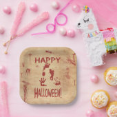 血まみれハッピーハロウィン ペーパープレート (パーティー)