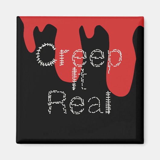 血まみれハロウィン手描きフォント Creep it Real マグネット (正面)