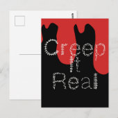 血まみれハロウィン 手描きフォント Creep it Real ポストカード (正面/裏面)