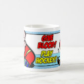 血を与えて下さい! ホッケーを遊んで下さい! コーヒーマグカップ (中央)