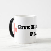 血を与えて下さい。 ラグビーを遊んで下さい モーフィングマグカップ (正面左)