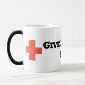 血を与えて下さい。 ラグビーを遊んで下さい モーフィングマグカップ (左)