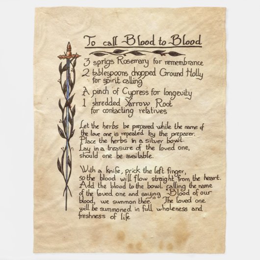 血を吐く フリースブランケット (正面)