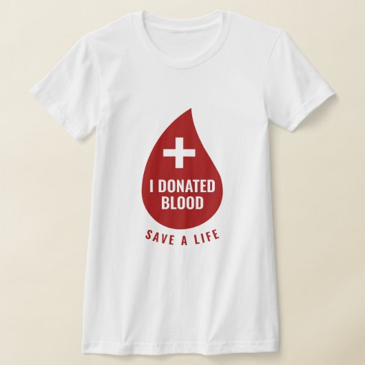 血を寄付救した Tシャツ (レイダウン)