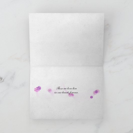 血を流すハートが黒い水の上に咲く カード (内部)