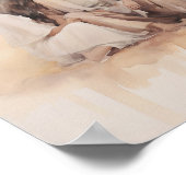 血を流す女性を癒すイエス – ミニマリストwate ポスター (角)