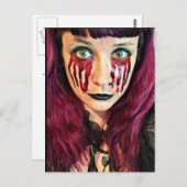 血を流す ポストカード (正面/裏面)