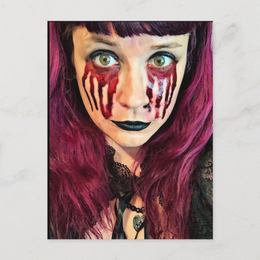 血を流す ポストカード (正面)