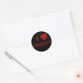 血を滴らせるKRWI Love Vampires ラウンドシール (封筒)