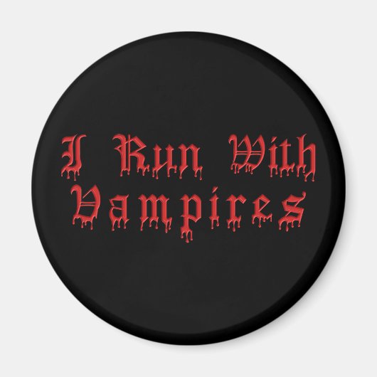 血を滴走らす吸血鬼がいるKRW マグネット (正面)