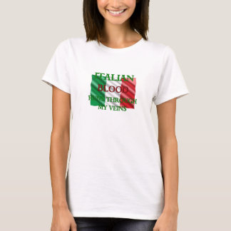 血イタリアンが走流れてTシャツ Tシャツ