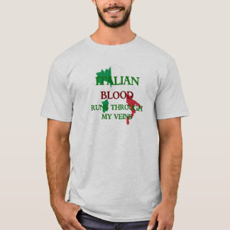 血イタリアンが走流れてTシャツ Tシャツ