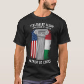 血イタリアンによる，アメリカ人による誕生，愛国者 Tシャツ (正面)