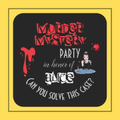 血エレガント殺人謎ディナーパーティーおもしろい スクエアペーパーコースター