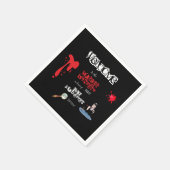 血エレガント殺人謎ディナーパーティーおもしろい スタンダードカクテルナプキン (角)