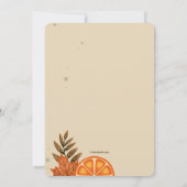 血オレンジと紅葉 招待状 (裏面)