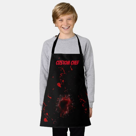 血カスタムエプロンPyschoハロウィーンコスタイム エプロン (着用した状態)