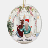 血カスタム流姉妹ではなくハートによる姉妹 セラミックオーナメント (左)