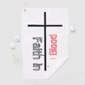 血キリスト教の十字架信仰 ゴルフタオル (インサイチュ)