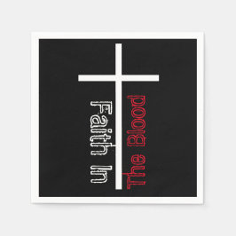 血キリスト教の十字架信仰 スタンダードカクテルナプキン