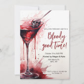 血グッドタイムハロウィーンカクテルパーティー 招待状 (正面)