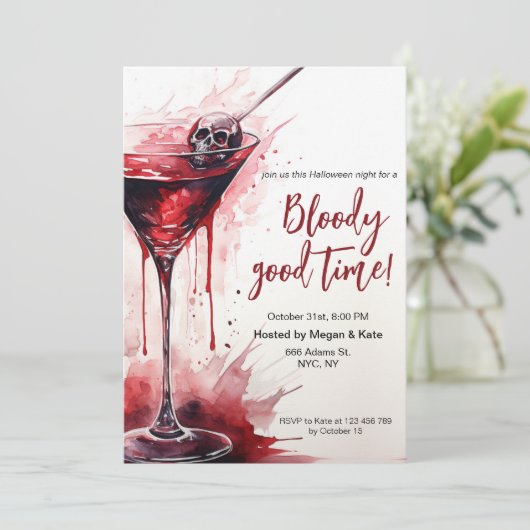 血グッドタイムハロウィーンカクテルパーティー 招待状 (スタンド正面)