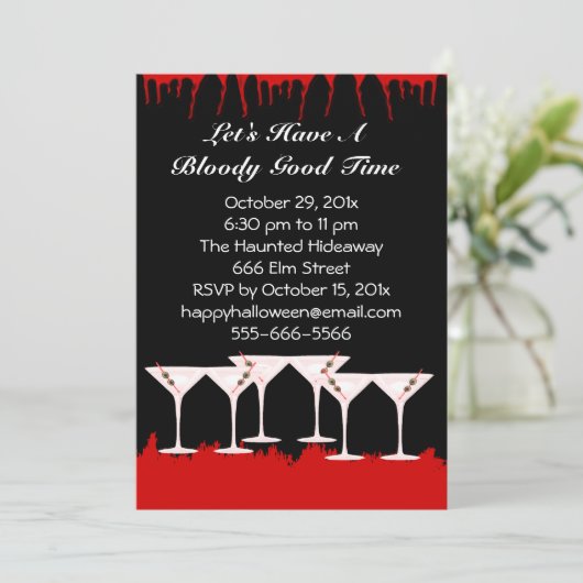 血グッドタイムハロウィーン招待状 招待状 (スタンド正面)